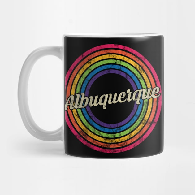 Albuquerque - Retro Rainbow Faded-Style by MaydenArt